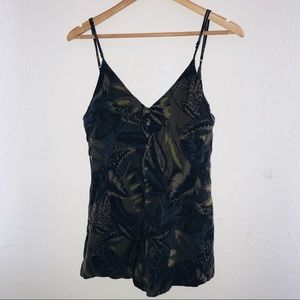 RVCA Jungle Patterned Romper | Olive Green Romper